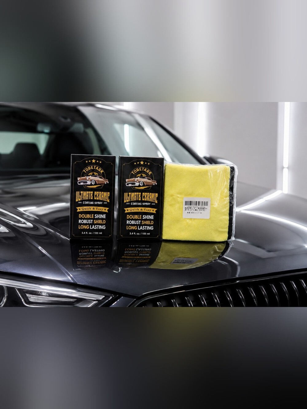 Toretark Ultimate Ceramic Coating Spray 100ml 2 Pack + Microfiber Towel New